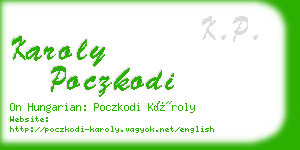 karoly poczkodi business card